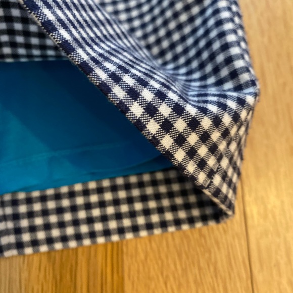 Alessandro Womens Navy White Check Full Zipper Jacket w Marching Skirt Suit / 4 - Picture 12 of 13